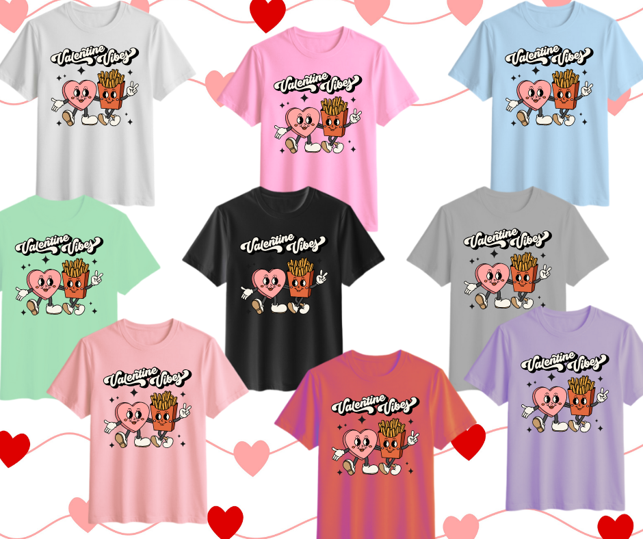 🍟💞Valentine Vibes Retro Heart & Fries Design🍟💞