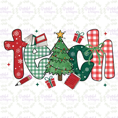🍎🎅 “Teach Christmas Edition” Holiday Tee🍎🎅