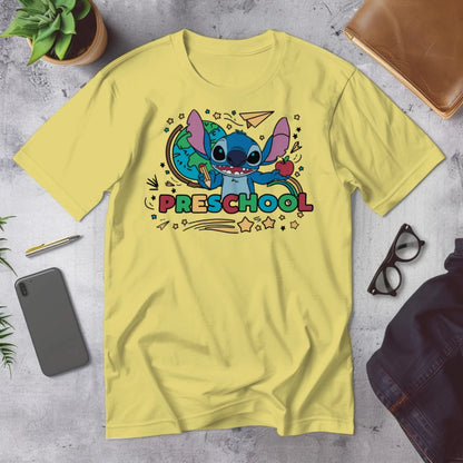 🌺🌀 "Preschool? Ohana Means I'm Ready!" – Stitch Style Tee 🧸💙